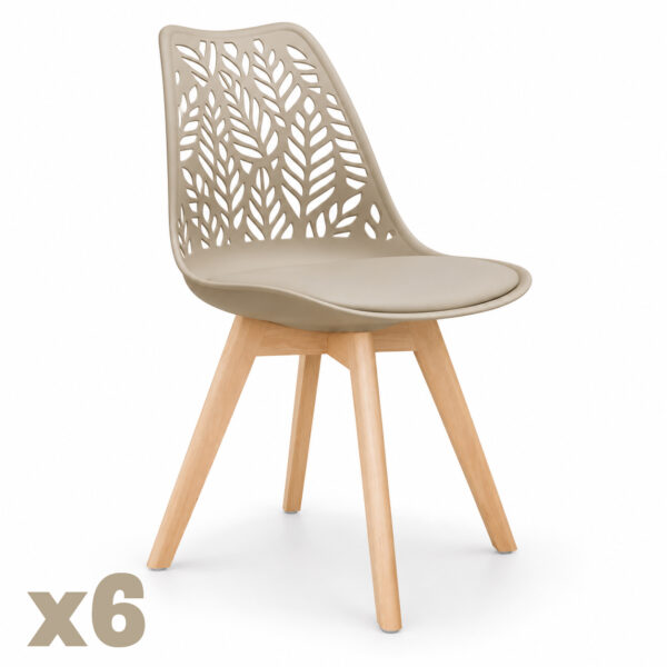 Lot 6 Chaises Style Scandinave